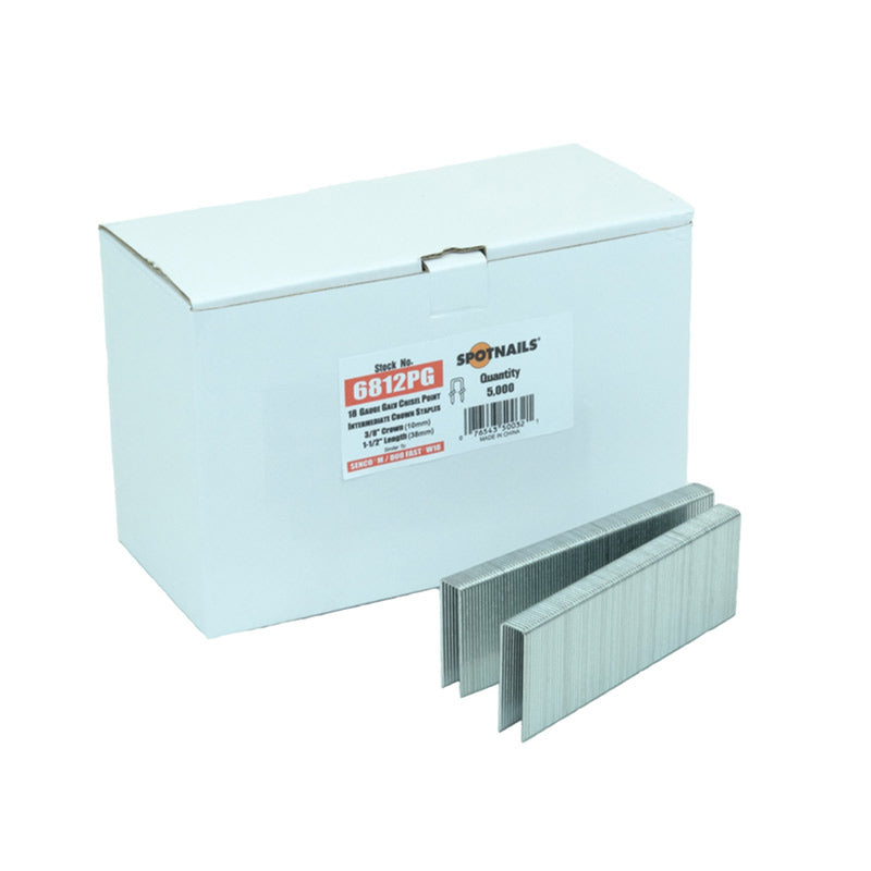 Spotnails 6808PG Staples 18 Gauge 3/8" Medium Crown