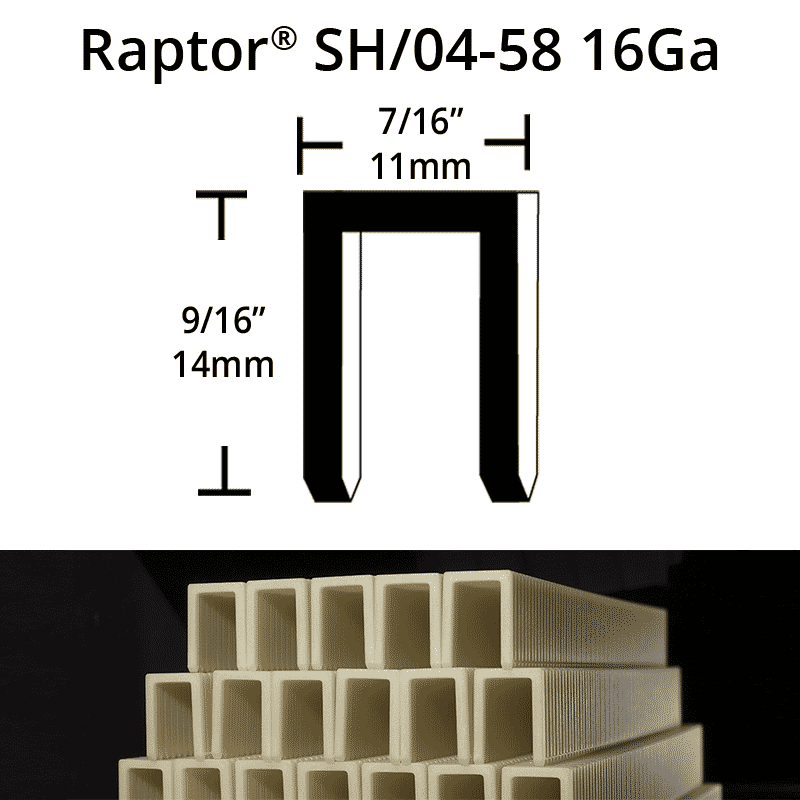 Raptor SH/04-58 Composite Plastic Staples