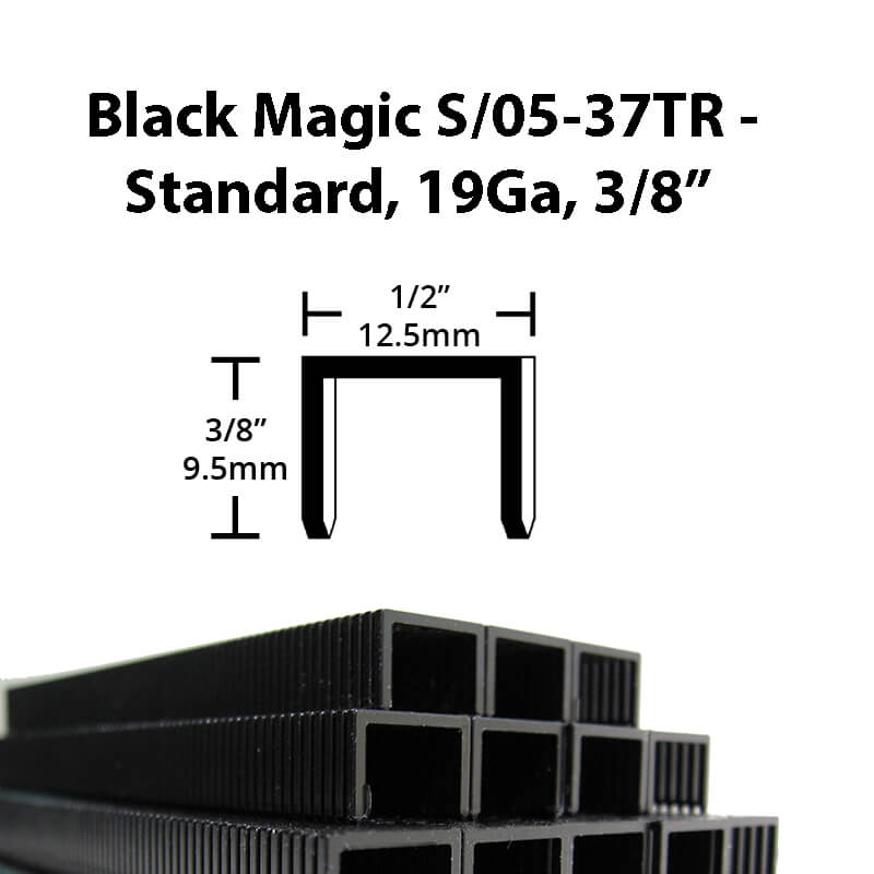 BLACK MAGIC® ROAD TIRE RETREAD STAPLE S/05-37TR - STANDARD, 19GA, 3/8”